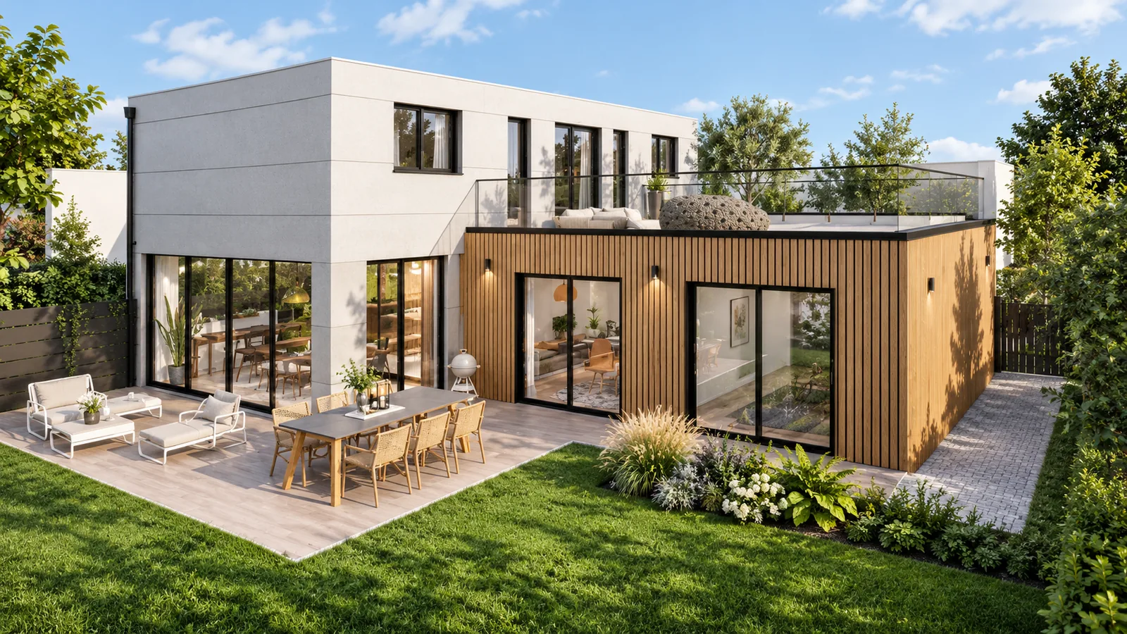 La Guadeloupéenne — maison conteneur à étage 150 m²