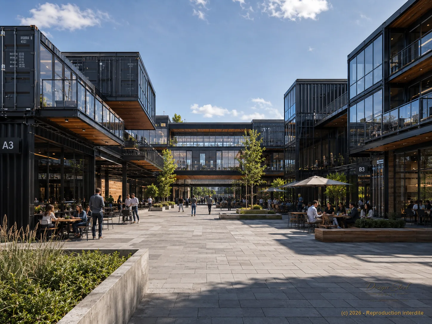 Parc d'activités conteneur DSP — espaces professionnels