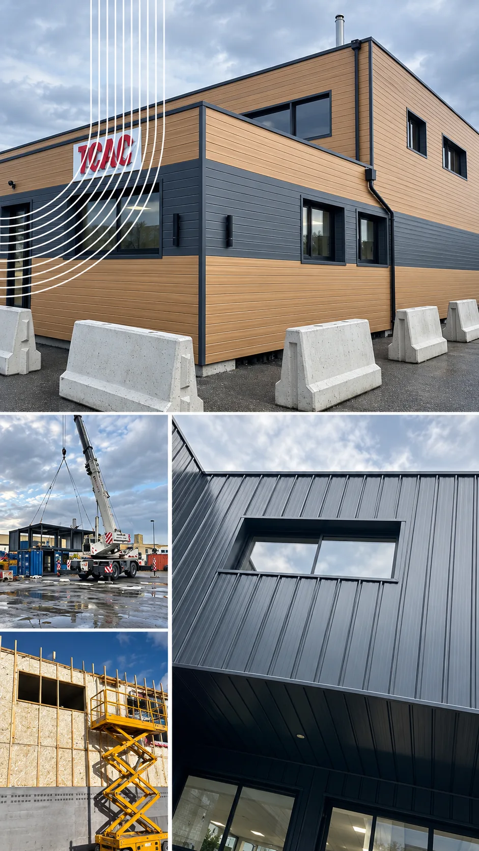 Chantier du réseau JDK Concept — maison en conteneur